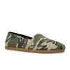 Toms Woodland Camo Alpargata Slip On Shoes